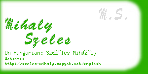 mihaly szeles business card